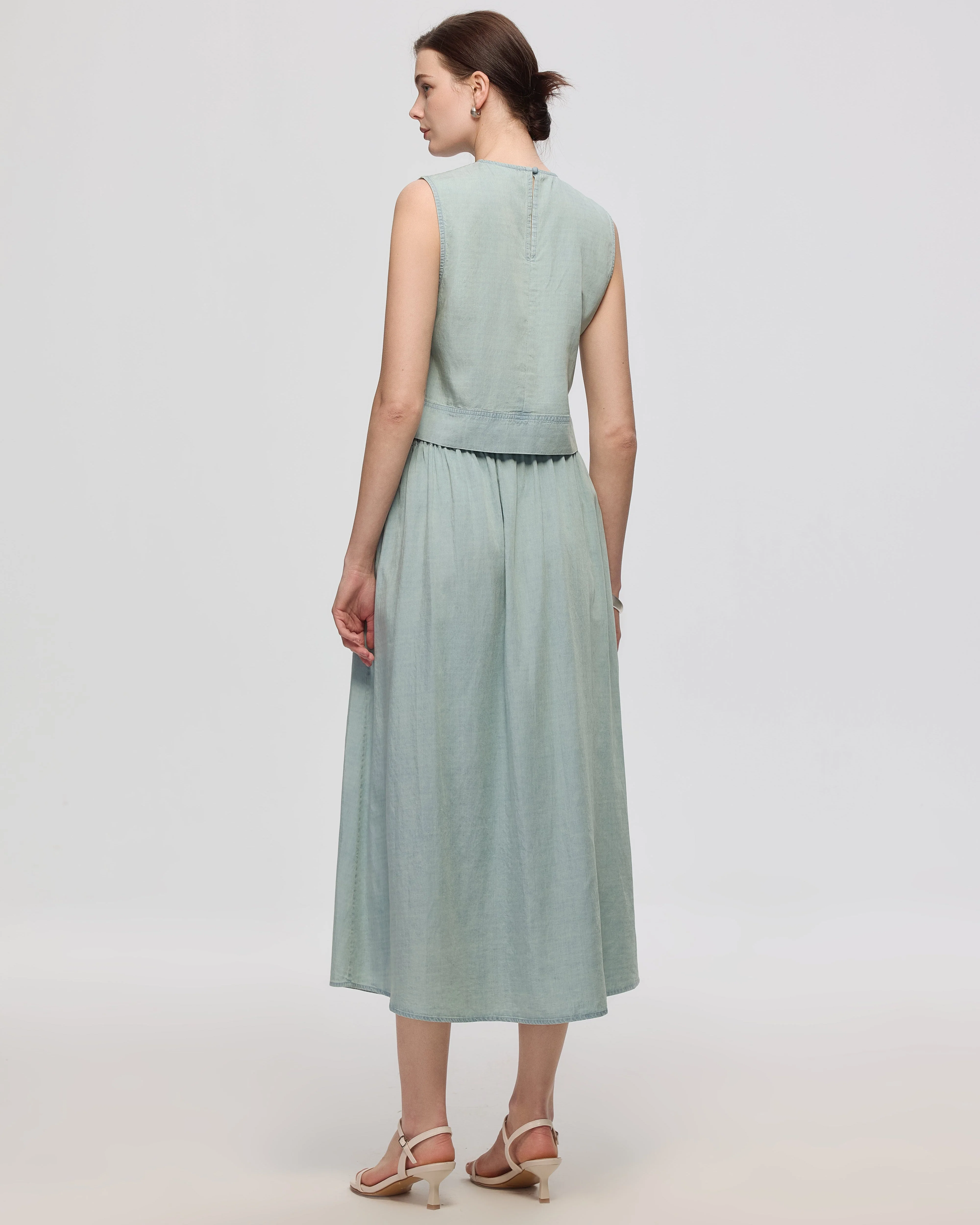 Amaia Pleated Maxi Skirt - Image 5
