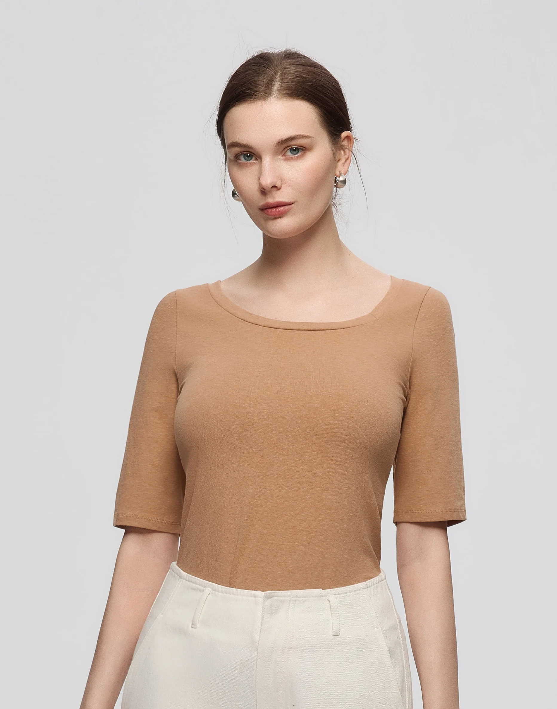 Hemp Essentials Asymmetrical Neckline Tee - Image 4