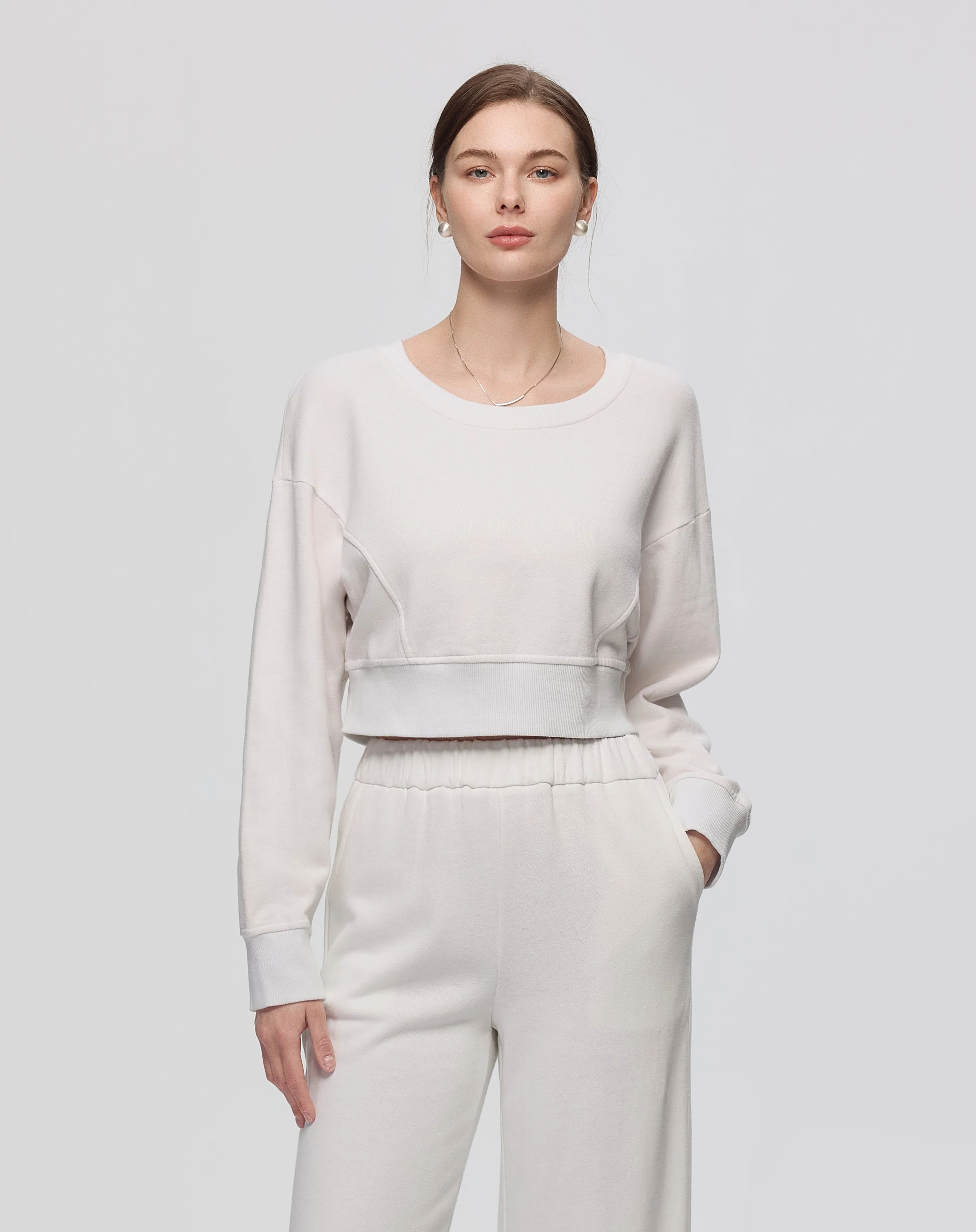 Hemp Essentials Fleece Cropped Sweater - Image 5