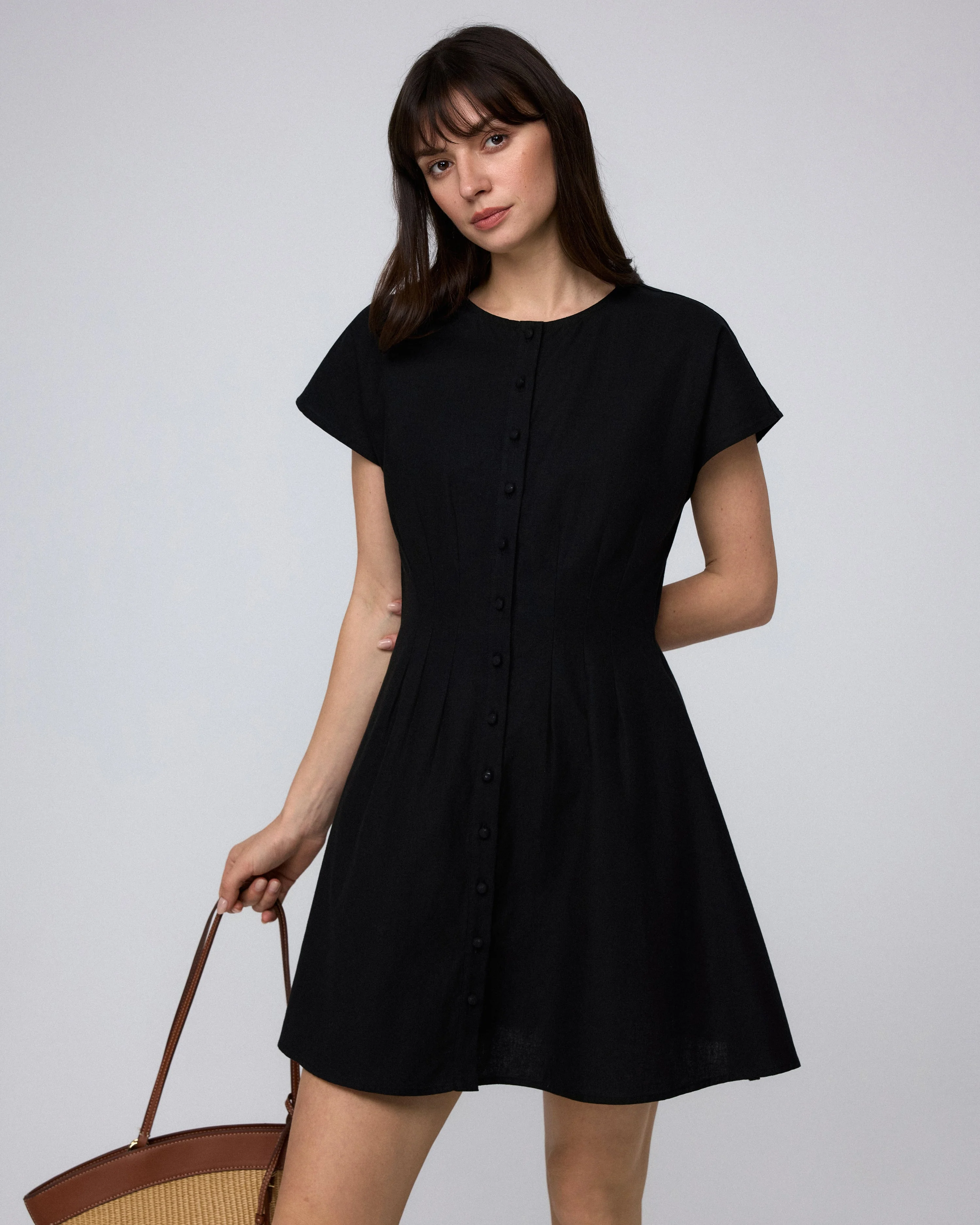 Flora Pleated Shirt Dress - Image 3