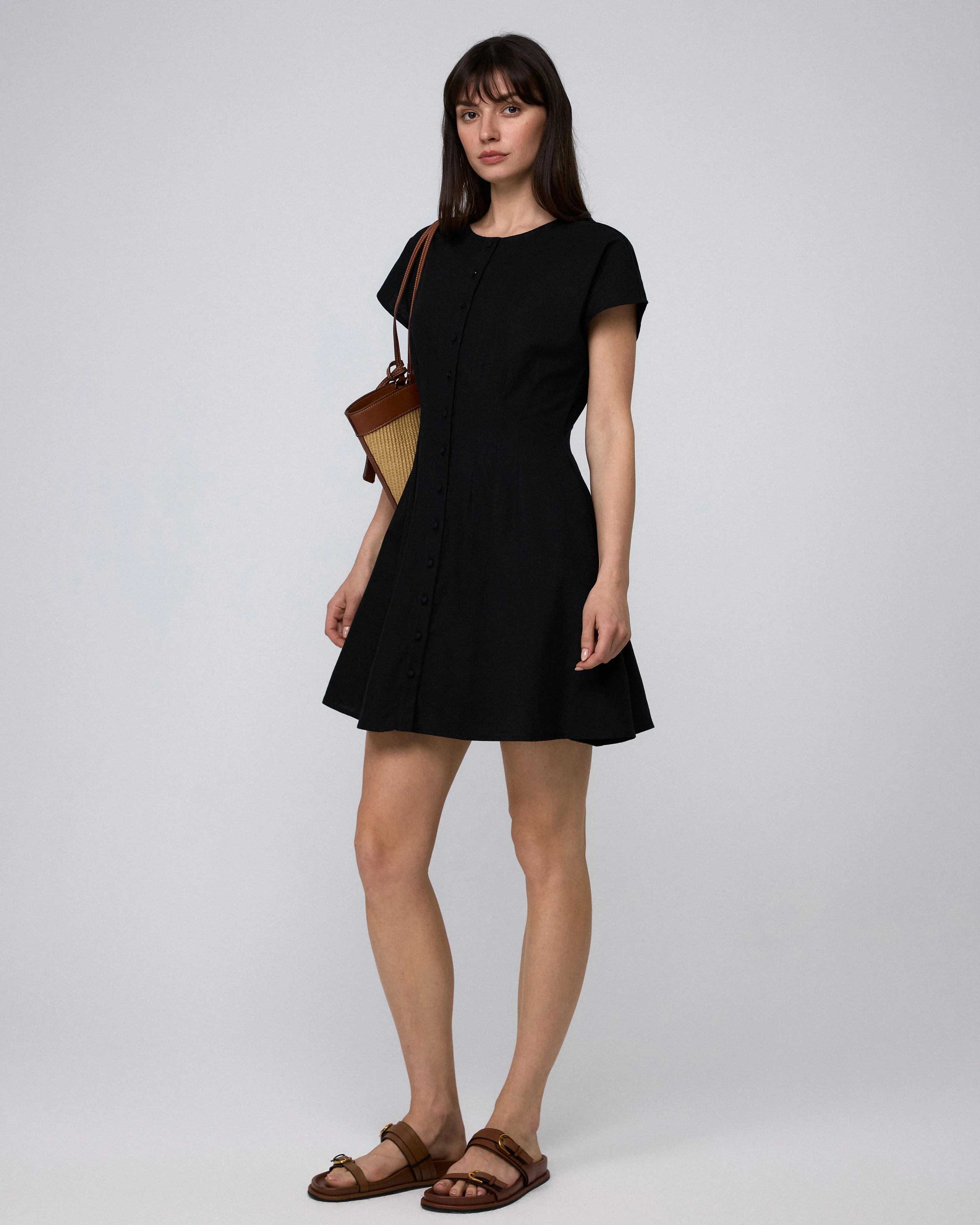Flora Pleated Shirt Dress - Image 4