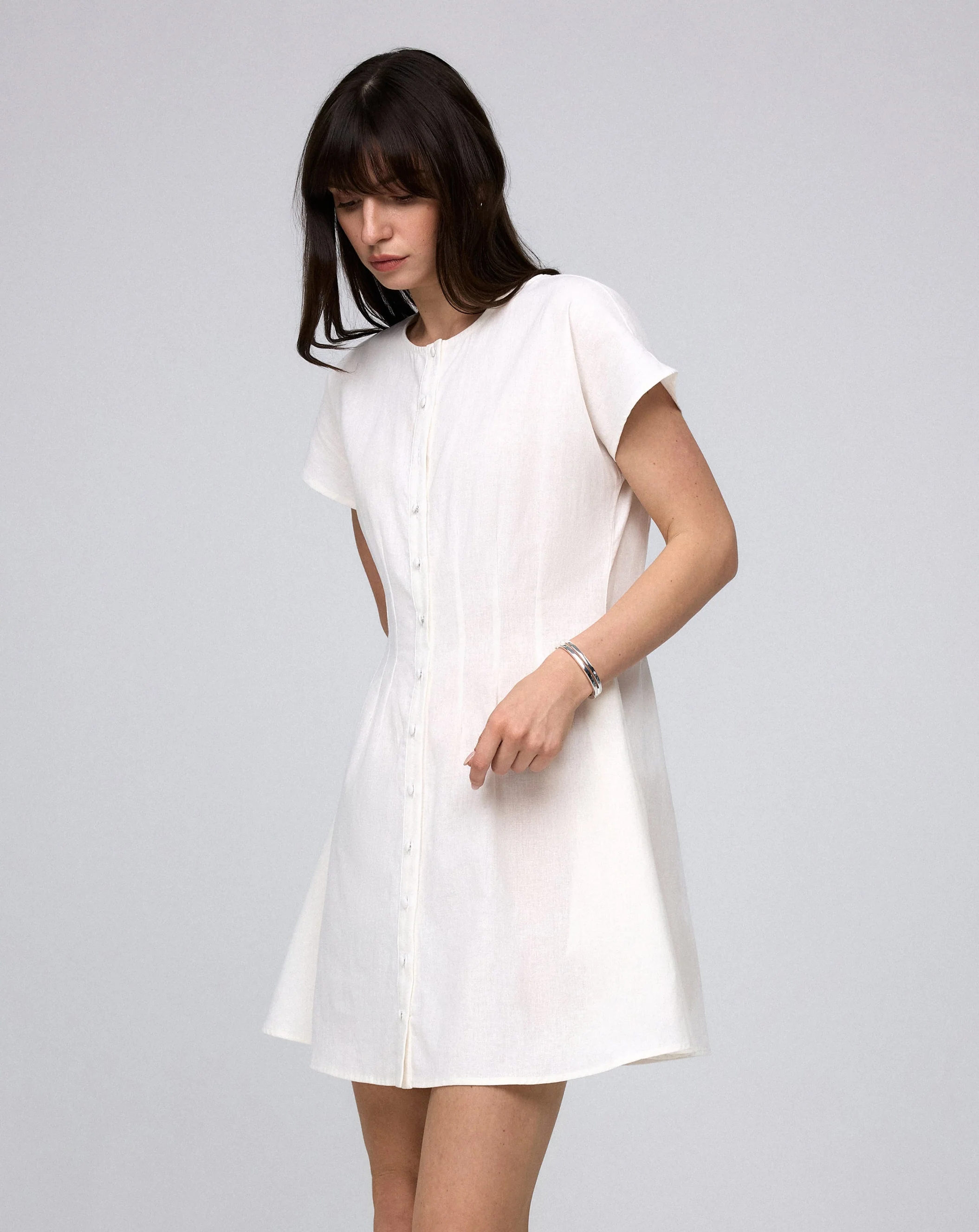 Flora Pleated Shirt Dress - Image 3