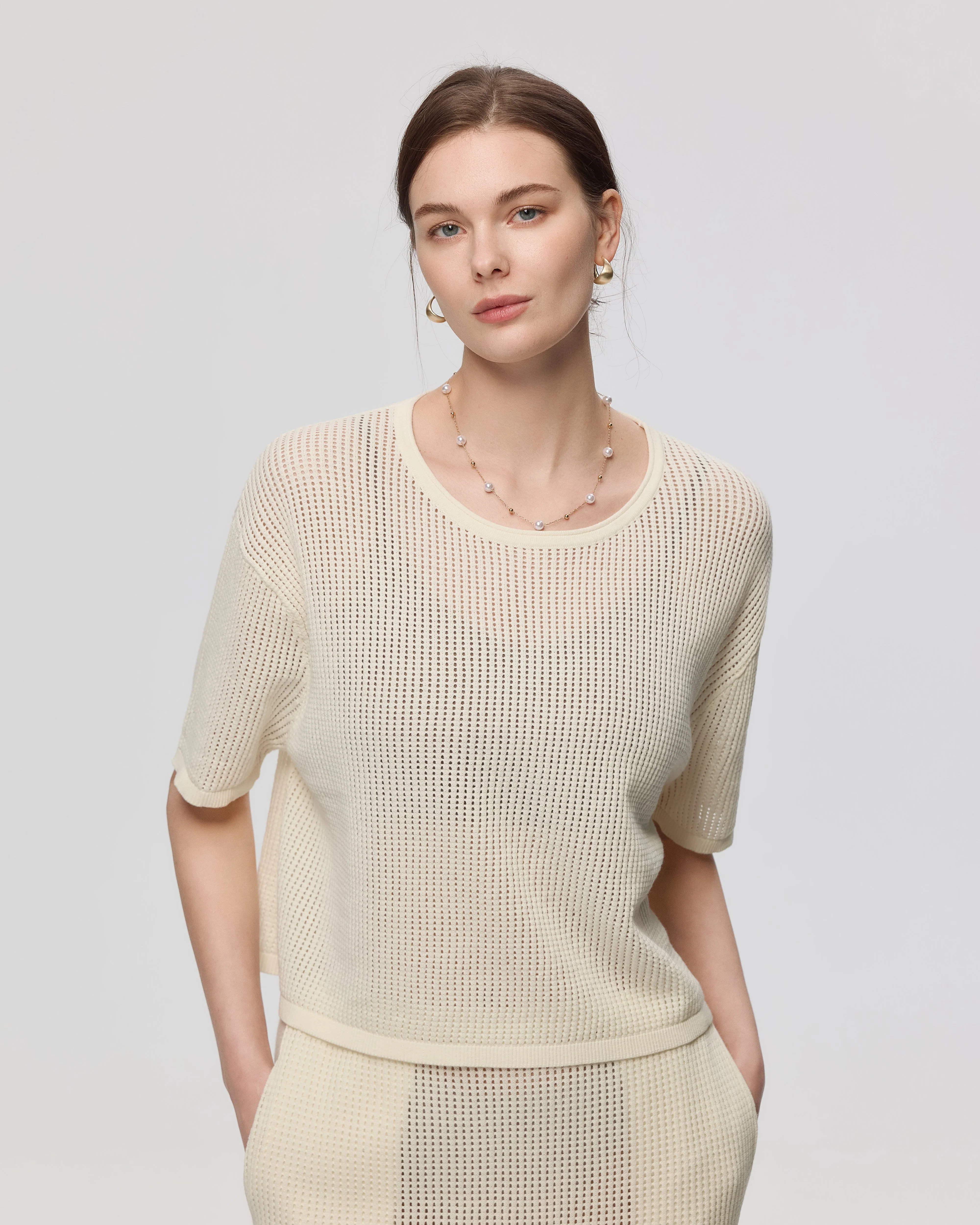 Marina Crochet Tee - Image 3