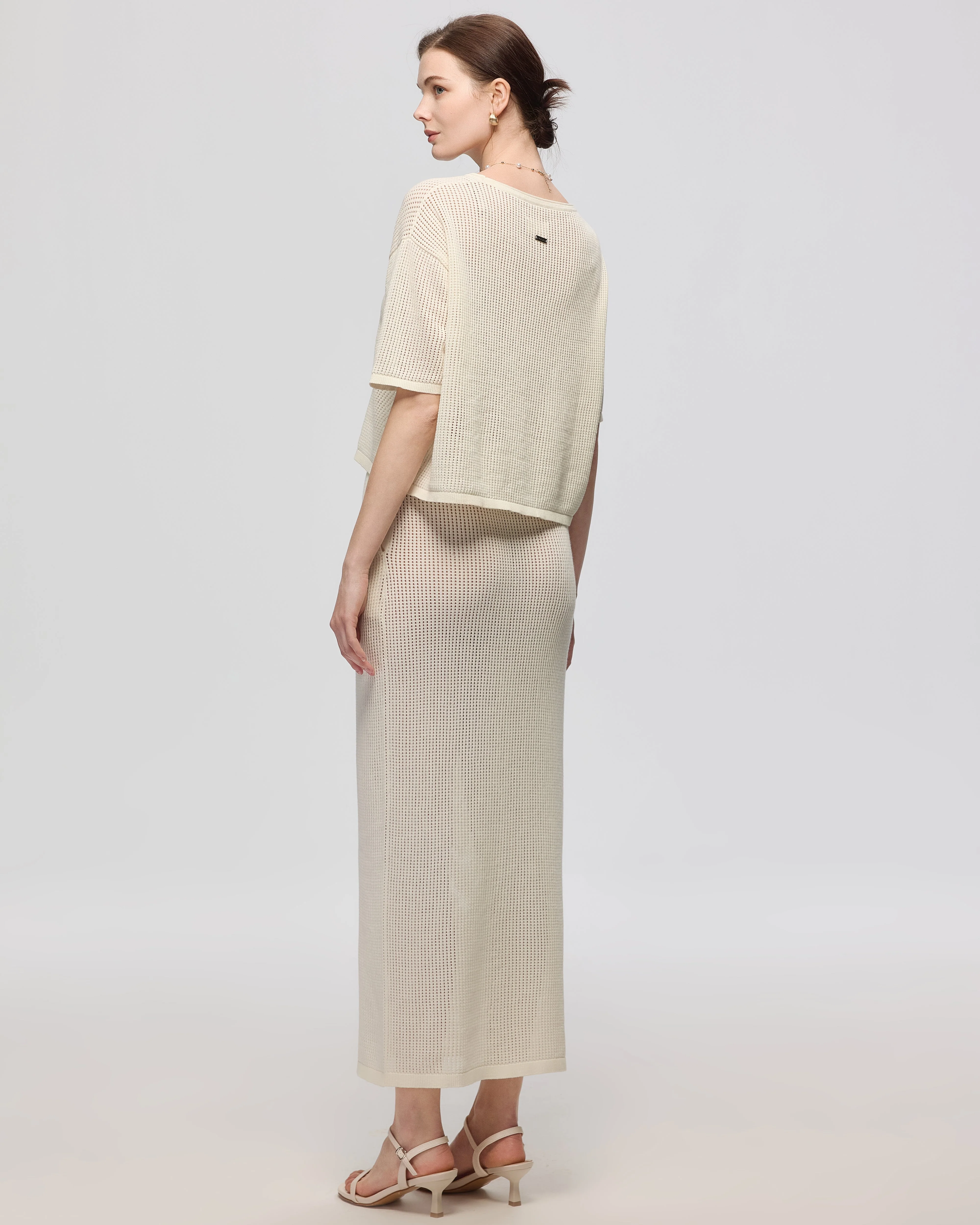 Marina Open Knit Skirt - Image 4