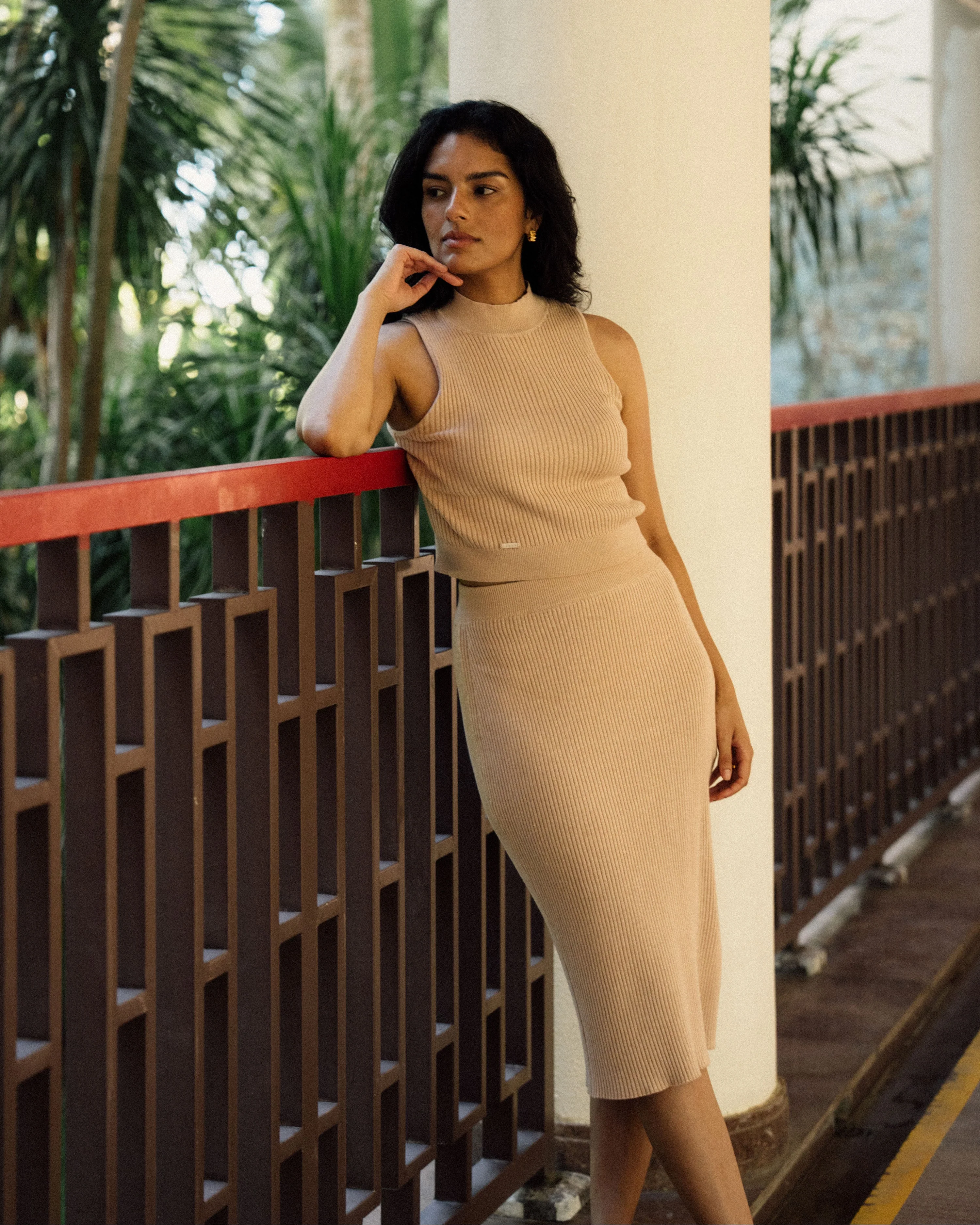 Sera Rib Knit Skirt - Image 4