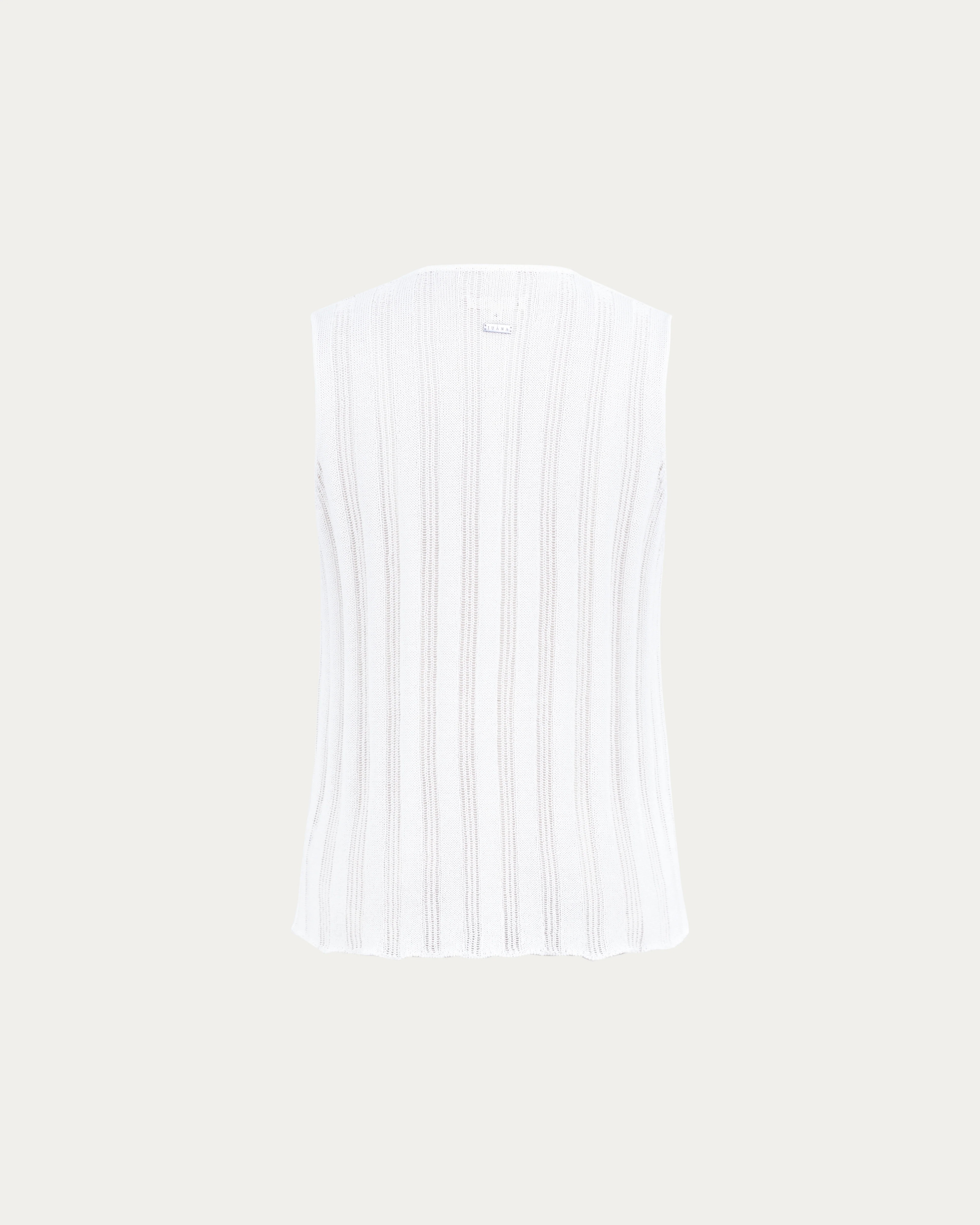 Sumire Open Knit Button Front Tank - Image 9